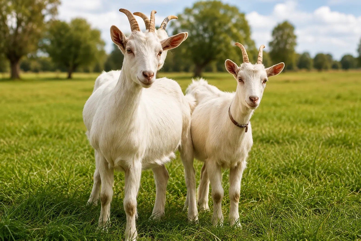 Healthy goat on a farm